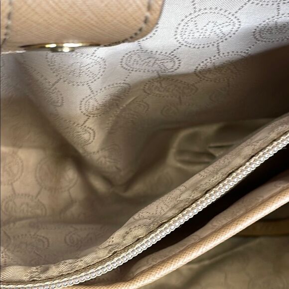 Michael Kors Saffiano LeatherTan Satchel with Gold Hardware - Picture 13 of 16